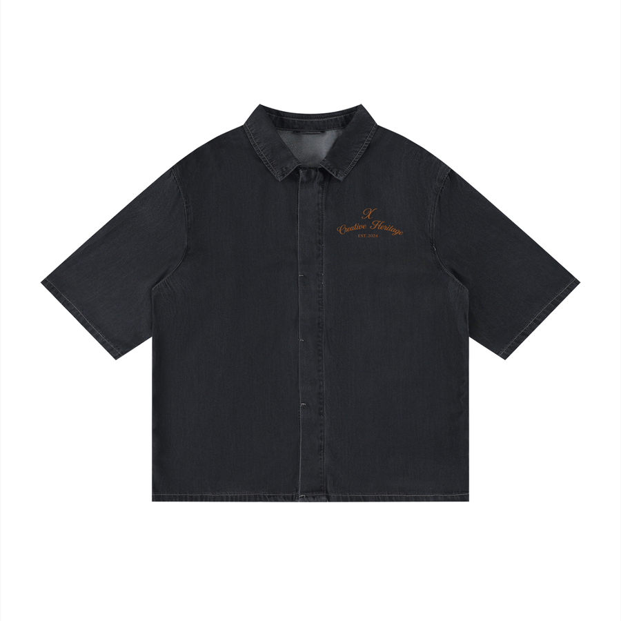 Unisex Vintage Wash Drop Shoulder Lyocell Shirt