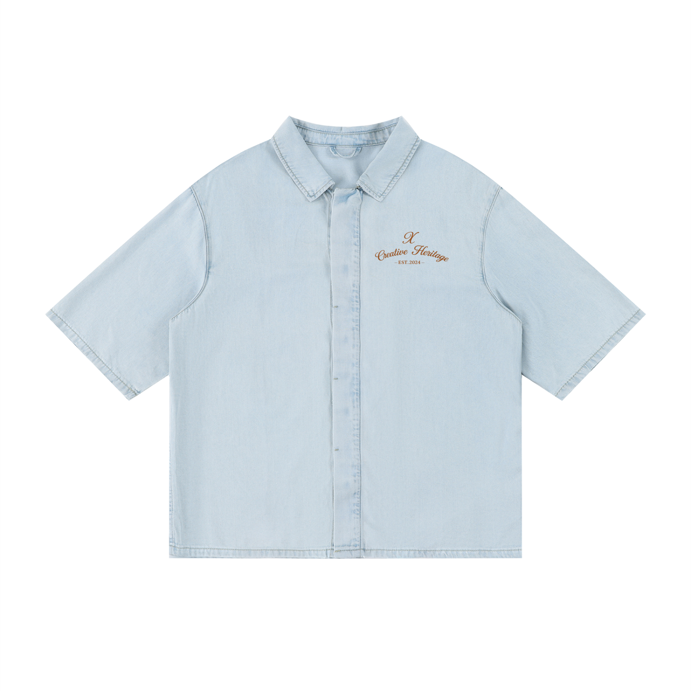 Unisex Vintage Wash Drop Shoulder Lyocell Shirt